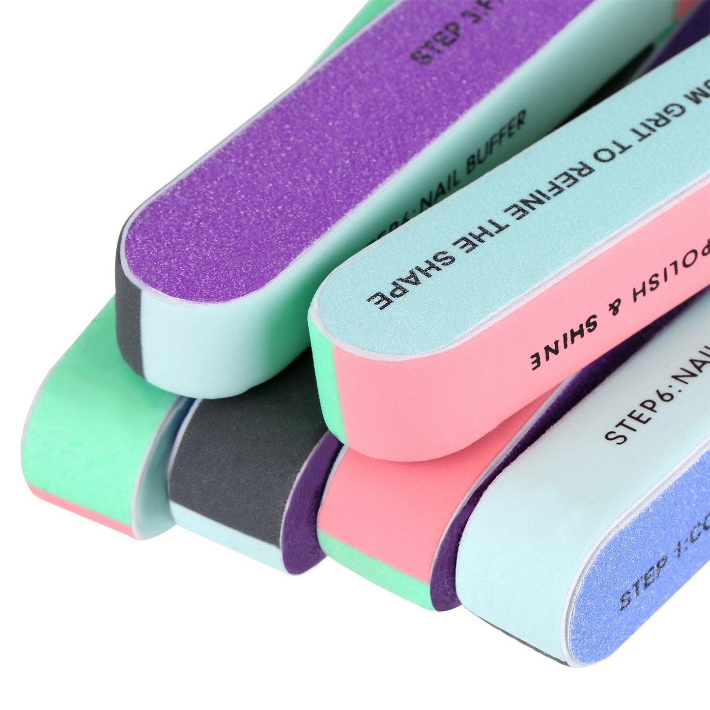 Mudder Multi Side Nail File and Buffers Nail Sanding Block Professional Filer Board and Shiners Cosmetic Manicure Suit for Home Salon, 7 Ways (6Pack) Beauty & Personal Care Mudder
