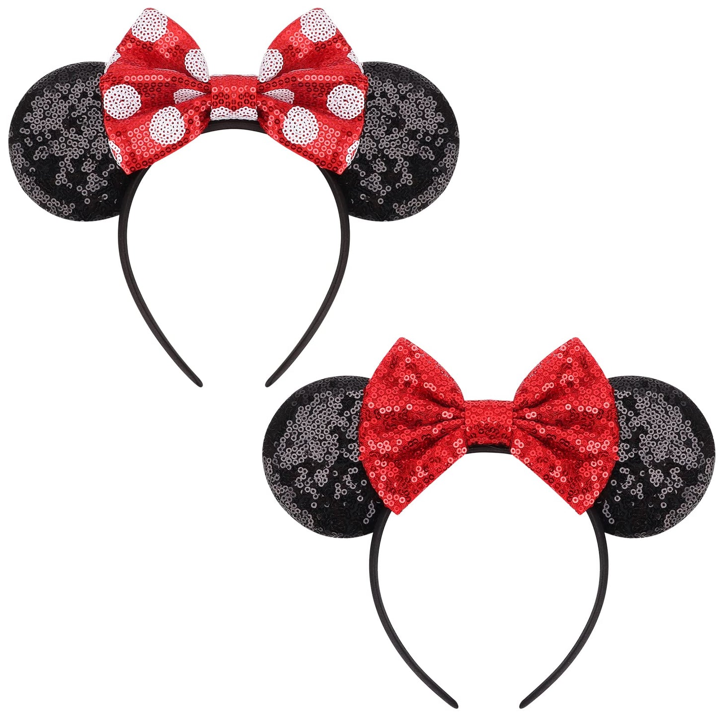 DRESHOW Mouse Ears Headbands for Women Pearl Hairbands Bow Head bands Velvet Head band Christmas Cosplay Costume Princess Party Decorations Halloween Beauty and Personal Care DRESHOW Default Title