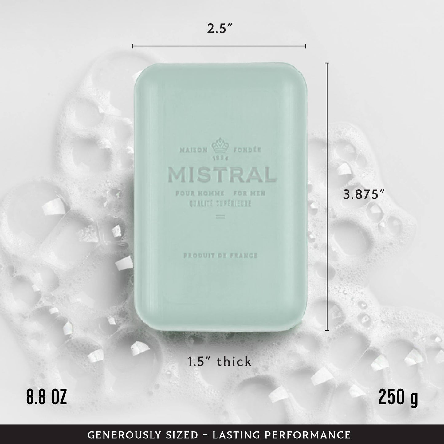 Mistral Salted Gin Luxury Bar Soap for Men | Men’s Natural Soap Bar | Paraben, Phthalates Free | Moisturizing & Triple-Milled Natural Soap for Men Beauty & Personal Care Mistral