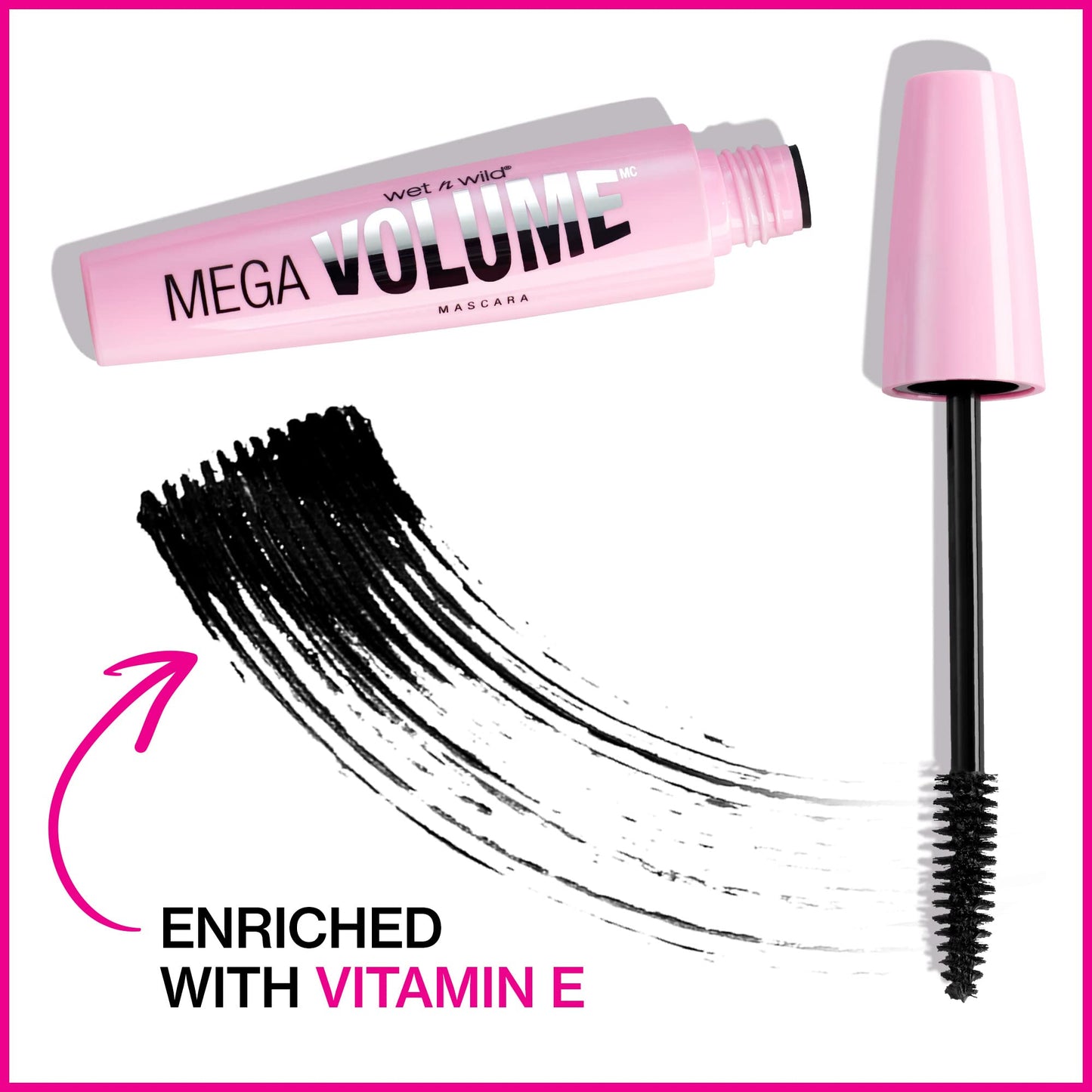 wet n wild Mascara Mega Volume - Volumizing, Waterproof, Smudge-Resistant, Cruelty-Free, Gluten-Free, Sulfate-Free & Vegan - Very Black Beauty & Personal Care wet n wild