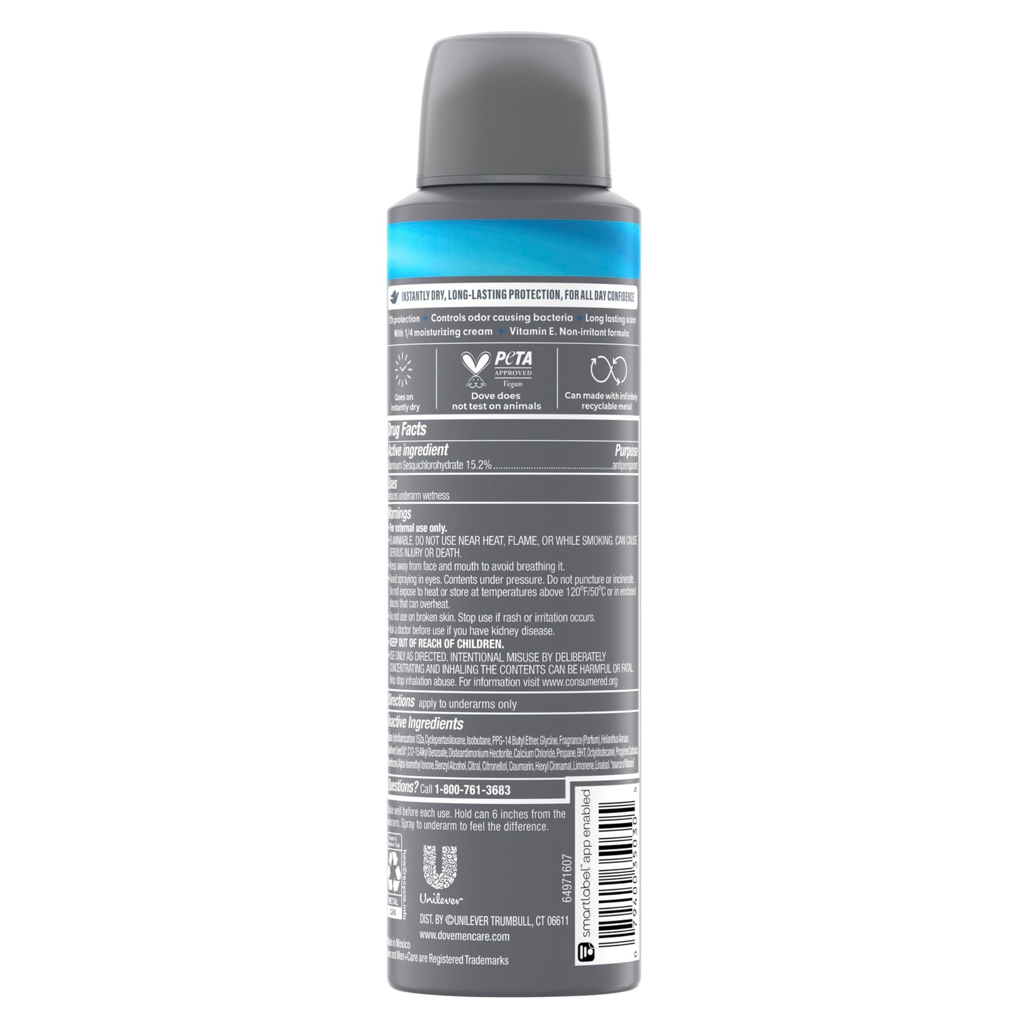 Dove Men+Care Antiperspirant Deodorant Clean Comfort Dry Spray For Men 72-hour Sweat and Odor Protection with Triple Defense Technology 3.8 oz Beauty and Personal Care Dove