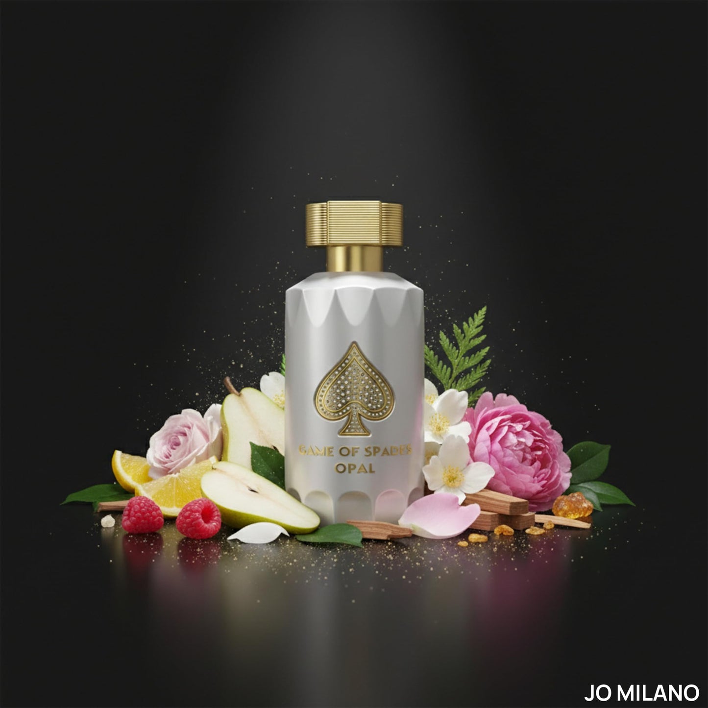 Jo Milano Game of Spades Opal Parfum Spray | 3.4 oz (100ml) | Rose, Oud Wood, Spicy, Citrus Scent | Long Lasting Fragrance for Men and Women (Unisex) Beauty & Personal Care Jo Milano