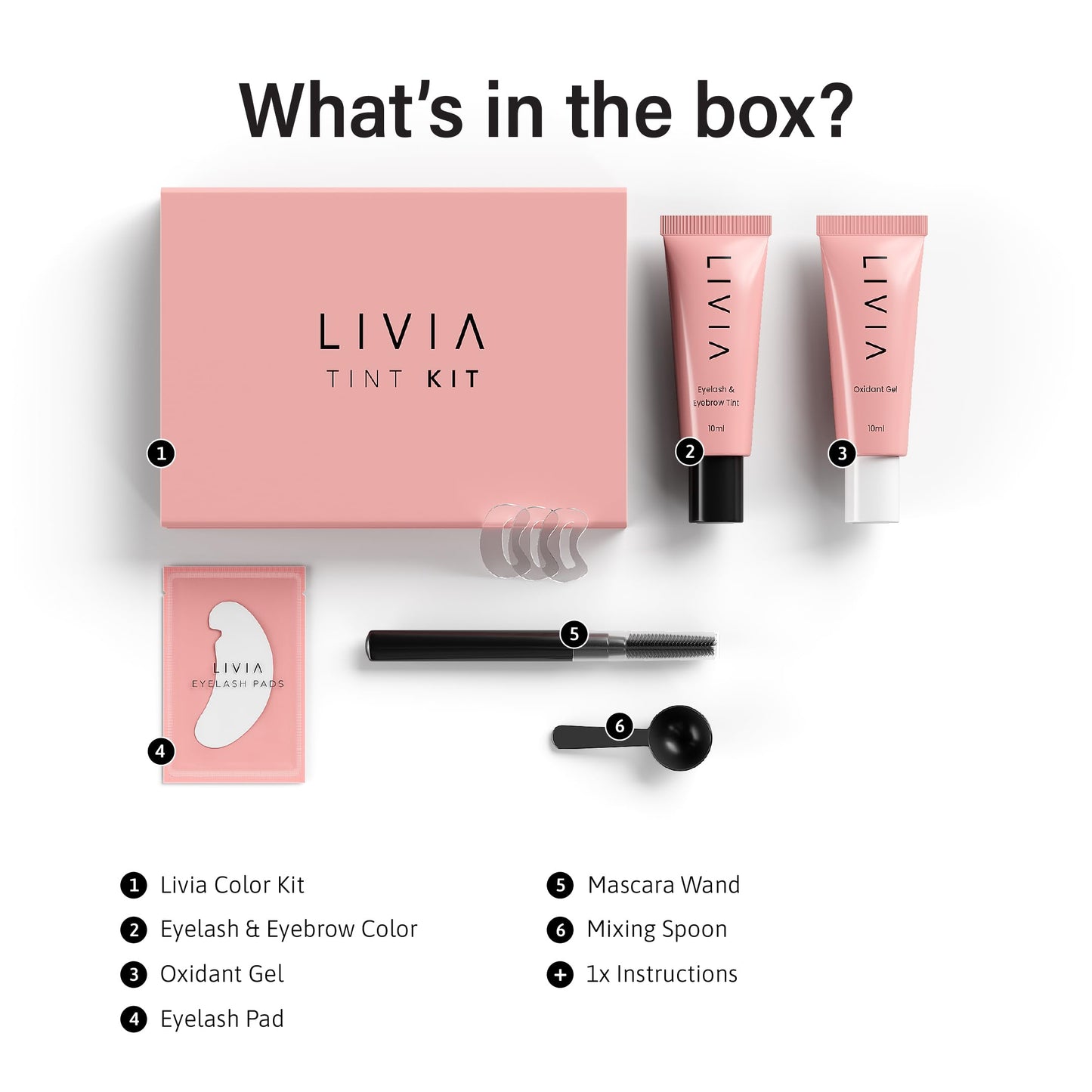 Livia - Black Eyelash and Eyebrow Color Set - Long-Lasting, Natural-Looking Color for 4 Weeks - Vegan, Gentle for Sensitive Skin - Easy DIY Solution Beauty & Personal Care LIVIA