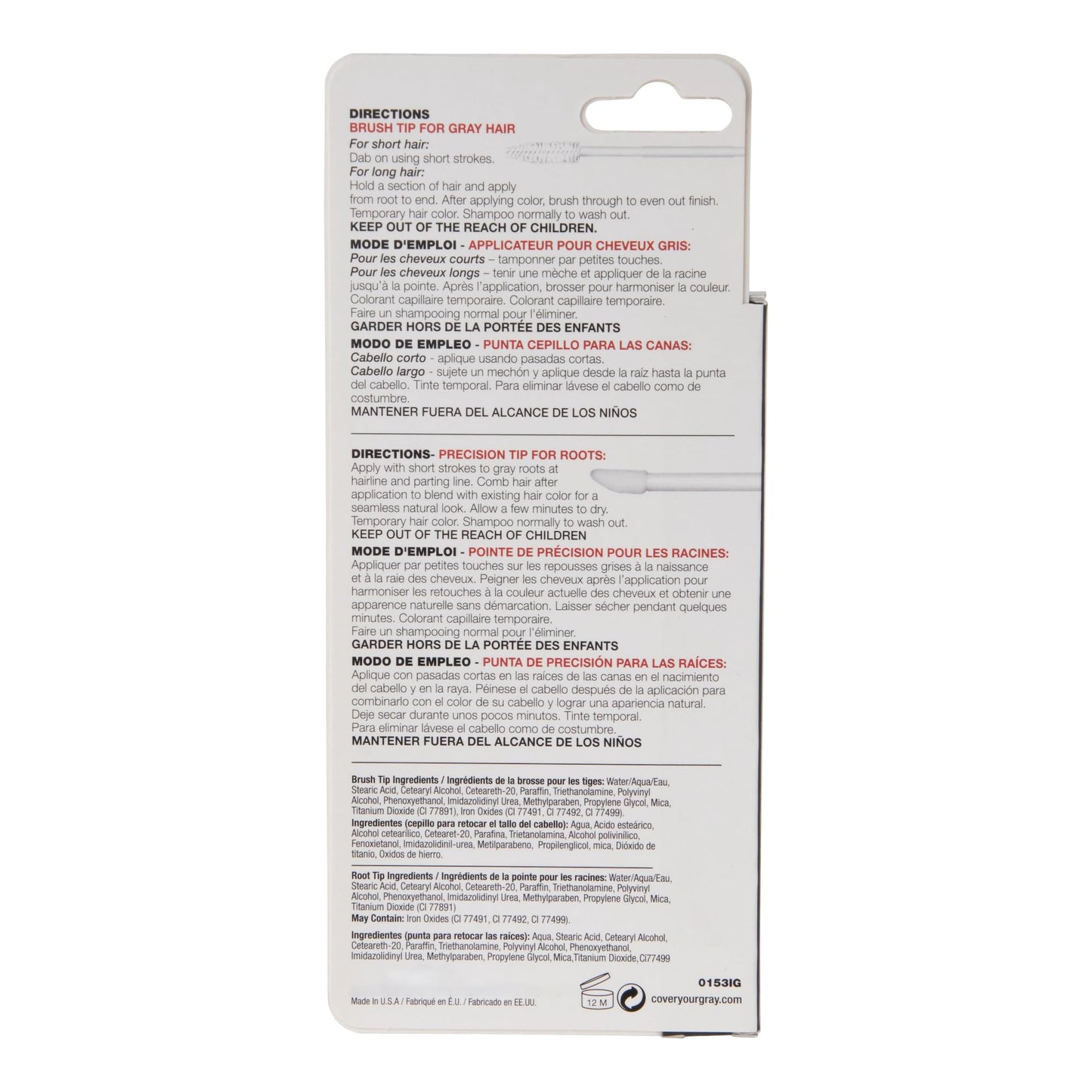 Daggett & Ramsdell Cover Your Gray 2-in-1 Mascara Wand & Sponge Tip Applicator, Black, 0.5 Ounce Beauty & Personal Care Cover Your Gray