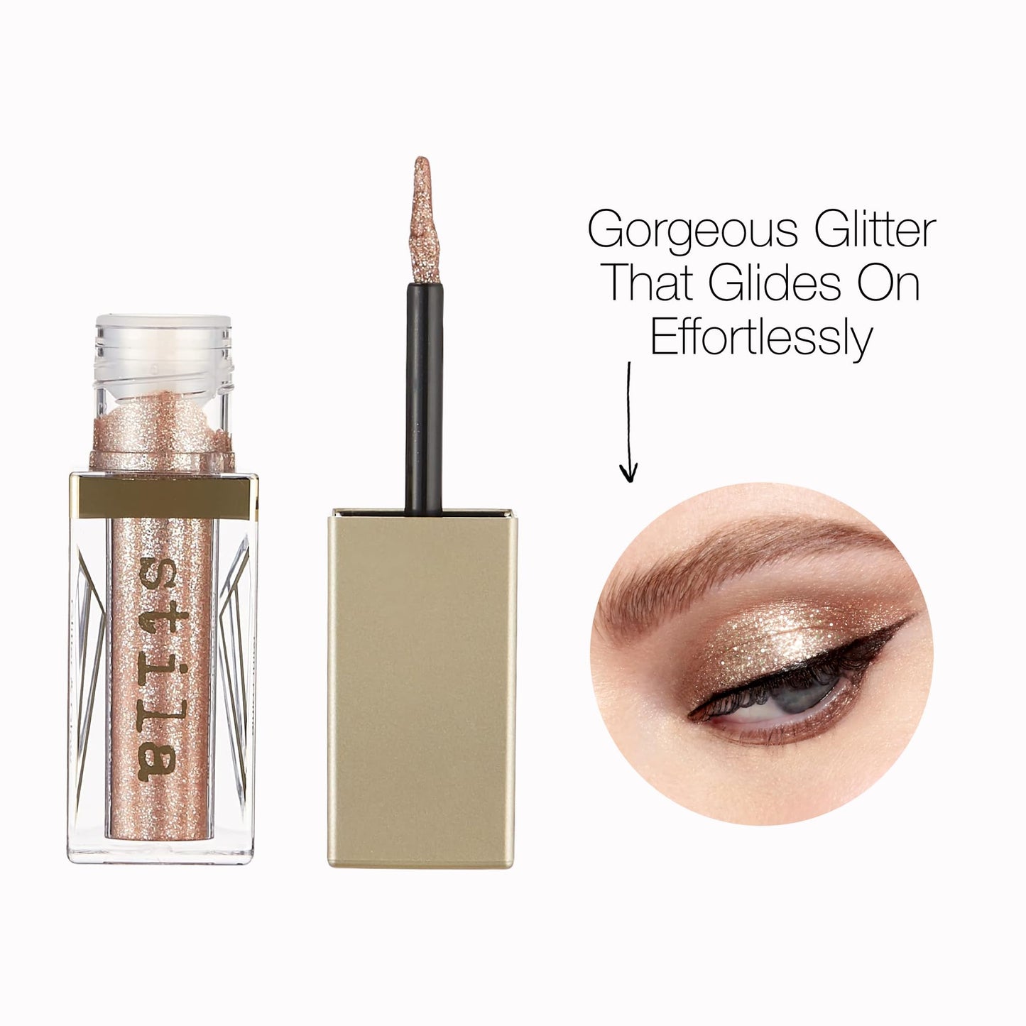 Stila Magnificent Metals Glitter And Glow Liquid Eye Shadow, Long Lasting Sparkle, Quick-Drying Eye Makeup, Lightweight Water Base, Kitten Karma Beauty & Personal Care stila