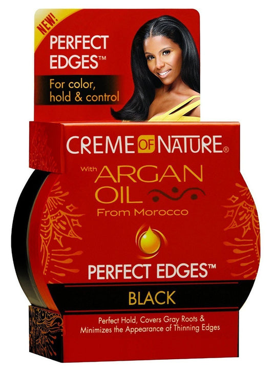 Creme Of Nature Argan Oil Perfect Edges Black 2.25 Ounce (2 Pack) Beauty & Personal Care Creme of Nature