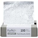 ForPro Expert Embossed Foil Sheets 500S, Aluminum Hair Foils for Color Application and Highlighting Services, Food Safe, Pop-Up Dispenser, 5” W x Beauty & Personal Care ForPro Professional Collection