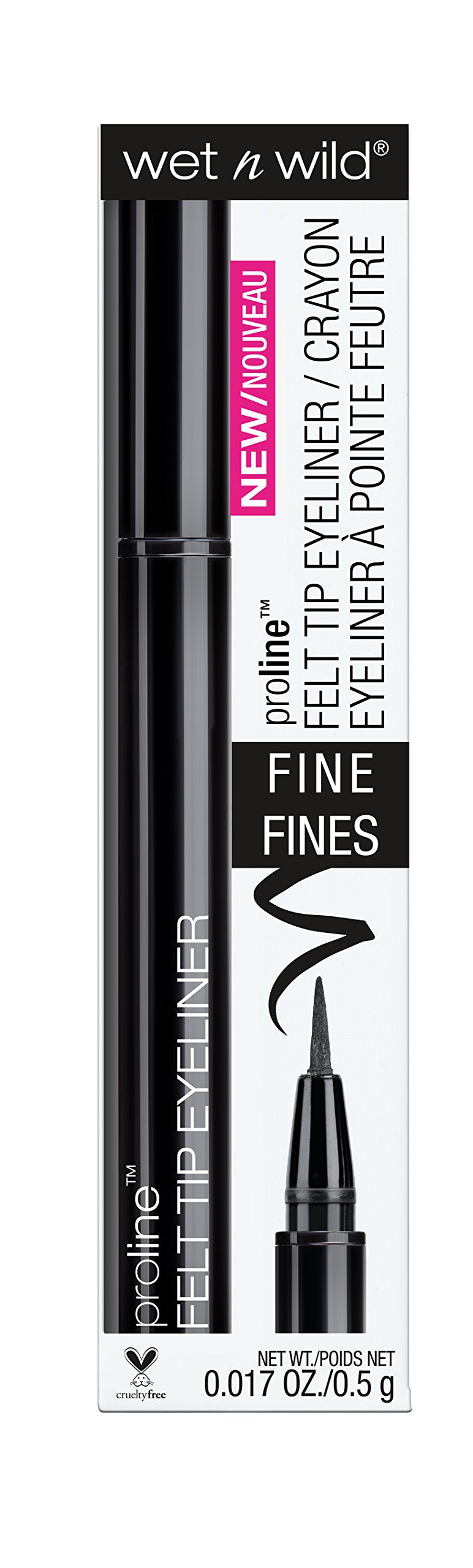 wet n wild Proline Felt Tip Eyeliner, Black, 0.017 Fluid Ounce C875B Beauty & Personal Care wet n wild
