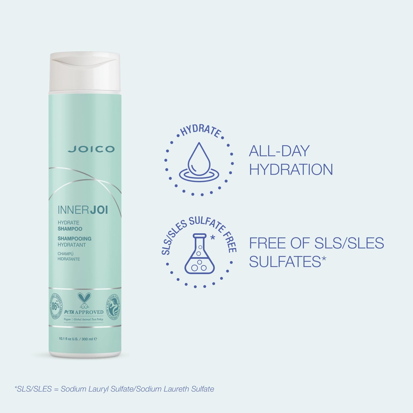 Joico InnerJoi Hydration Shampoo & Conditioner Set | For Dry Hair & Scalp | Sulfate & Paraben Free | Naturally-Derived Vegan Formula | 10.1 Fl Oz Beauty & Personal Care Joico