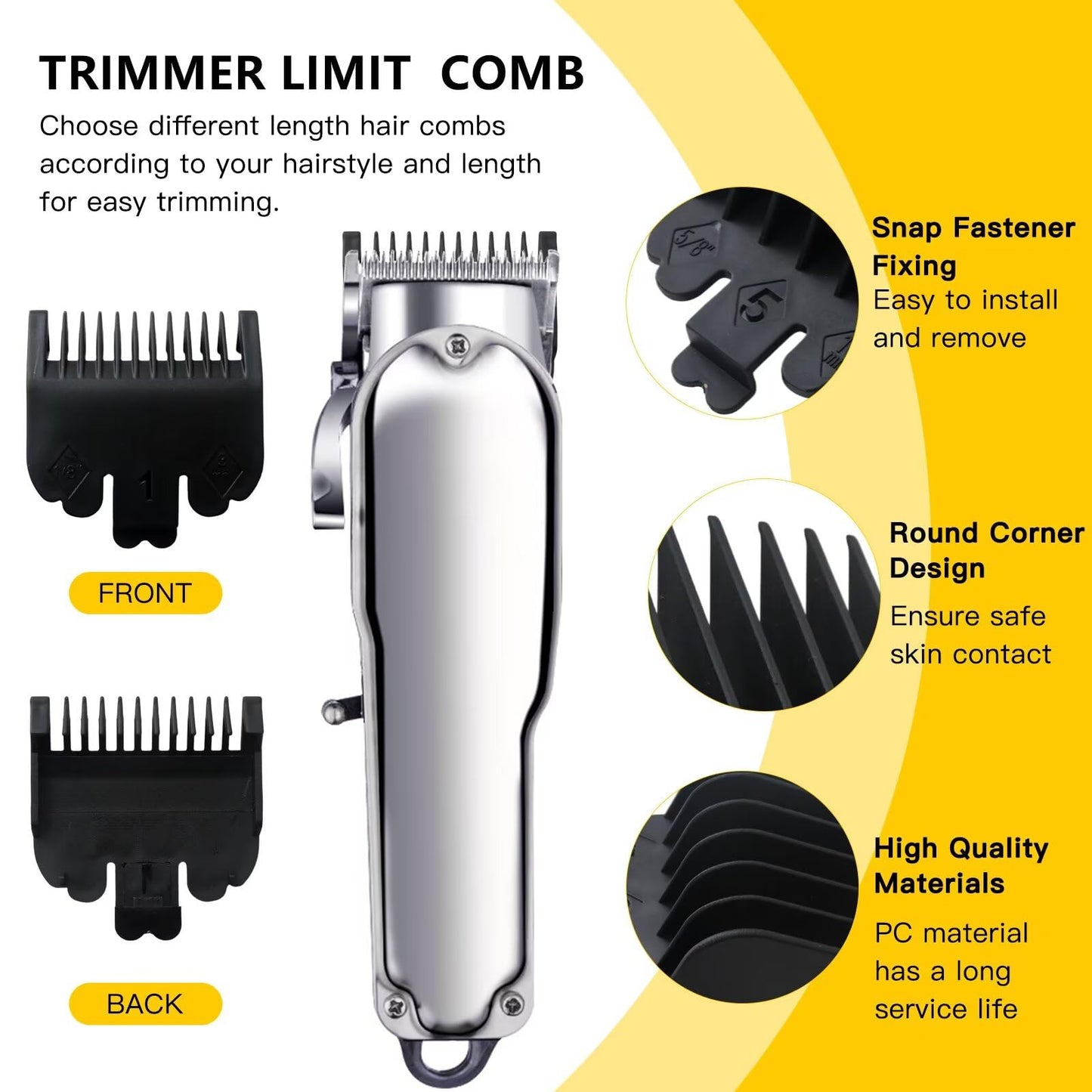 GRABOTE 10 Pack Clipper Guards Set Replacement Fits for Conair HC224W/HC244NGBV/HCT242WR - 1/16" to 1", Black Beauty and Personal Care GRABOTE