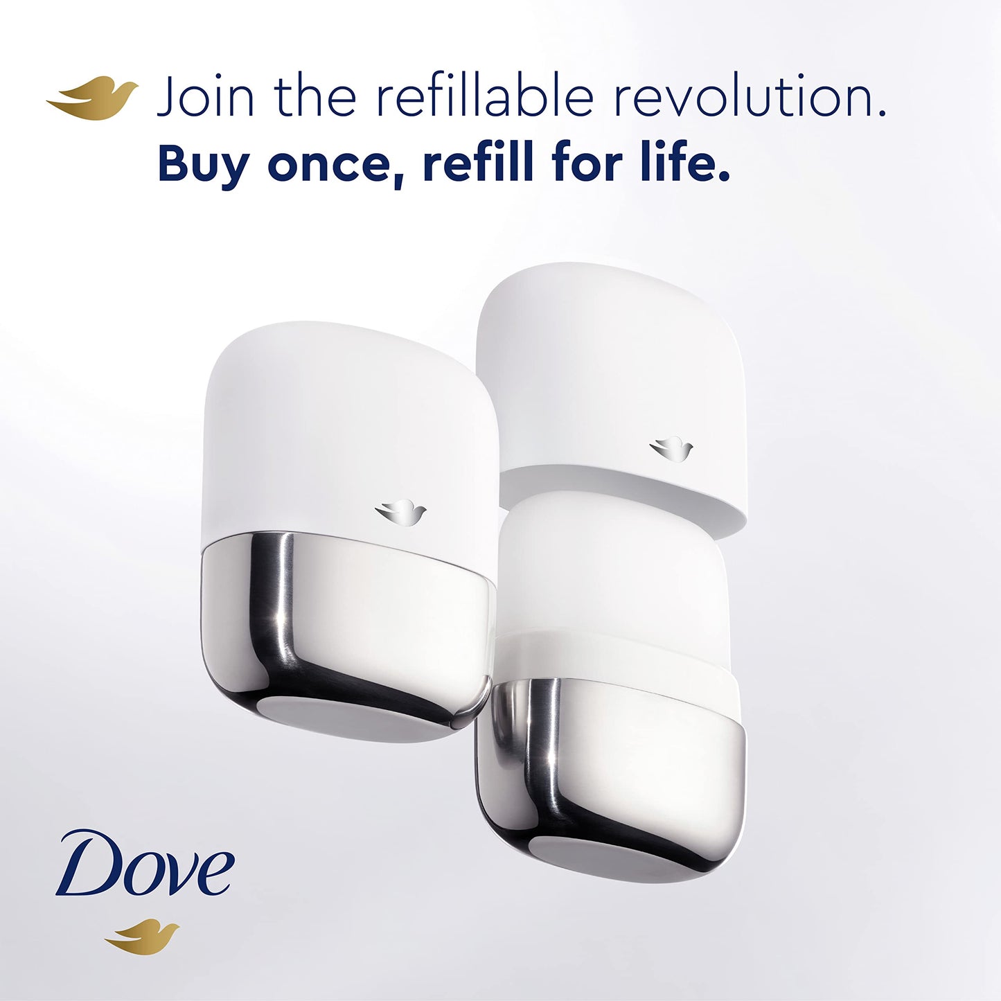 Dove Refillable Deodorant Refill Kit Deodorant For Women Coconut & Pink Jasmine 0% Aluminum 1.13 oz 2 Refills Beauty and Personal Care Dove