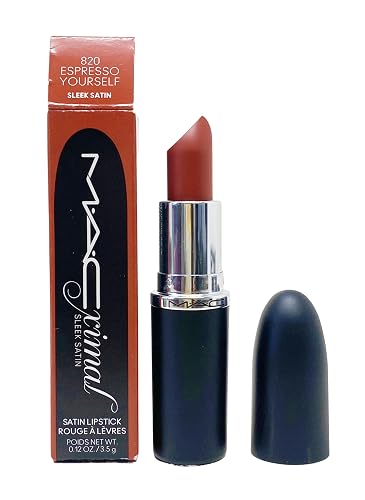 MAC Cosmetics Ximal Sleek Satin Lipstick - 820 Espresso Yourself (Blackened orange) 0.12 Oz / 3.5 g Beauty & Personal Care MAC