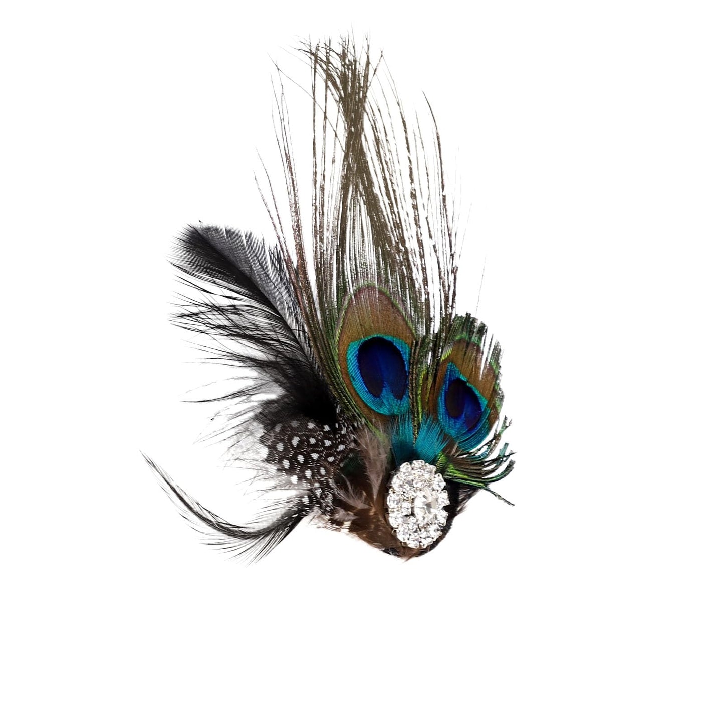 Song Qing Fascinator Hair Clips Peacock Feather Hair Clip Pin for Women Brides Bridesmaids Onesize Beauty & Personal Care Song Qing