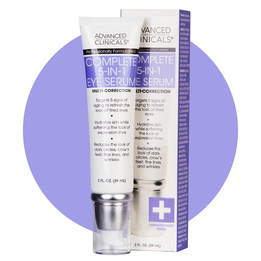 Advanced Clinicals 5-in-1 Eye Serum | Multi-Benefit Visible Anti Aging Under Eye Serum Face Moisturizer Reduces Appearance Of Dark Circles, Puffy Beauty & Personal Care Advanced Clinicals