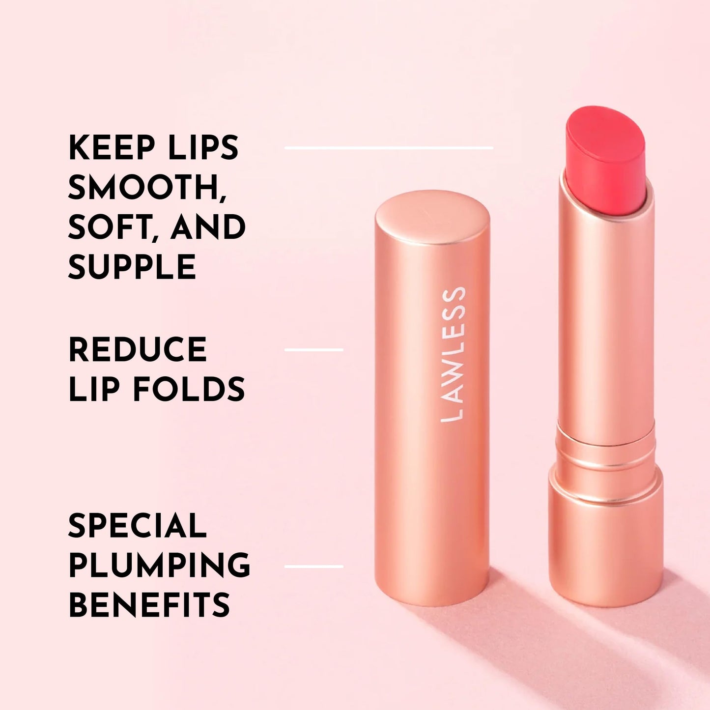 LAWLESS Women's Forget the Filler Lip Plumping Line Smoothing Tinted Balm, Juicy Watermelon, 0.1 Ounce / 2.9 ml Beauty and Personal Care LAWLESS