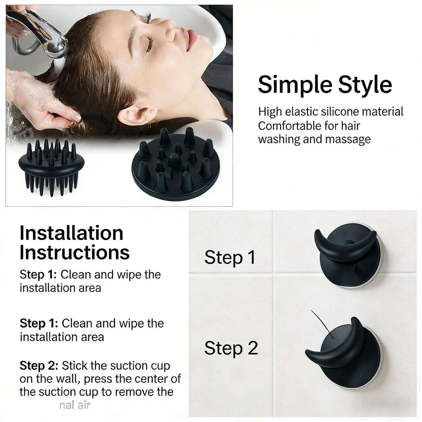 Brrnoo Salon Neck Rest Cushion with Suction Cup, Non Slip Soft Silicon Shampoo Bowl Neck Rest, Portable Hair Salon Shampoo Sink Gel Pad, Hair Washing Beauty and Personal Care Brrnoo