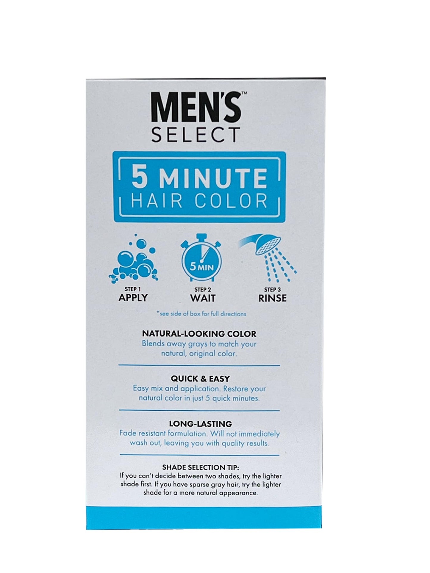 MENS SELECT 5 minute Hair Color - BLACK Beauty & Personal Care Mens Select