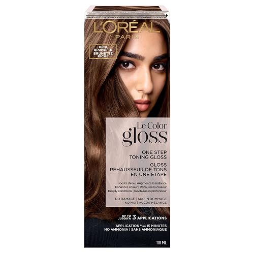 L'Oreal Paris Le Color One Step Toning Hair Gloss, Rich Brunette, 4 Ounce Beauty & Personal Care L'Oreal Paris