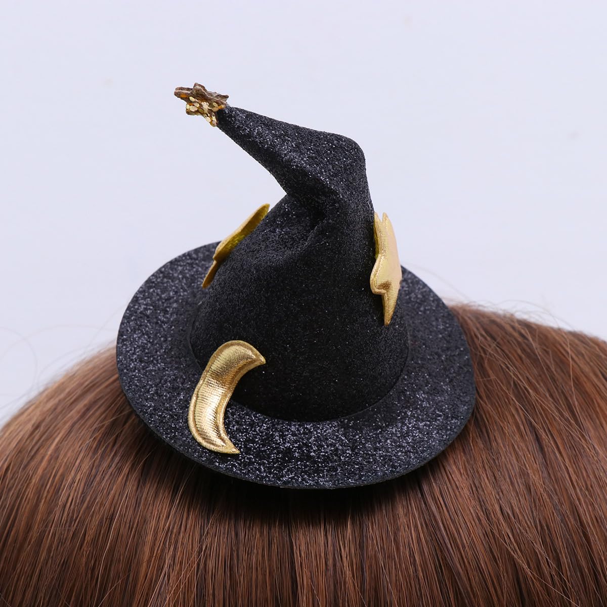 Happyyami 2pcs Mini Witch Hat Fascinators Women Girl Hat Hair Clips Hairpins Cute Barrettes Black Beauty & Personal Care Happyyami