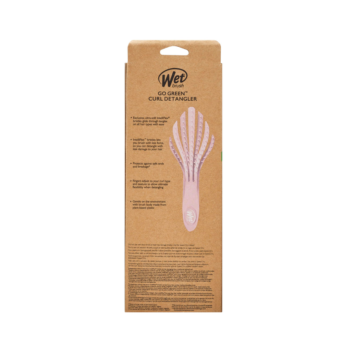 Wet Brush Go Green Curl Detangler Hair Brush, Pale Pink, Ultra-Soft IntelliFlex Detangling Bristles Glide Through Tangles with Ease, Great For Curls Beauty & Personal Care Wet Brush