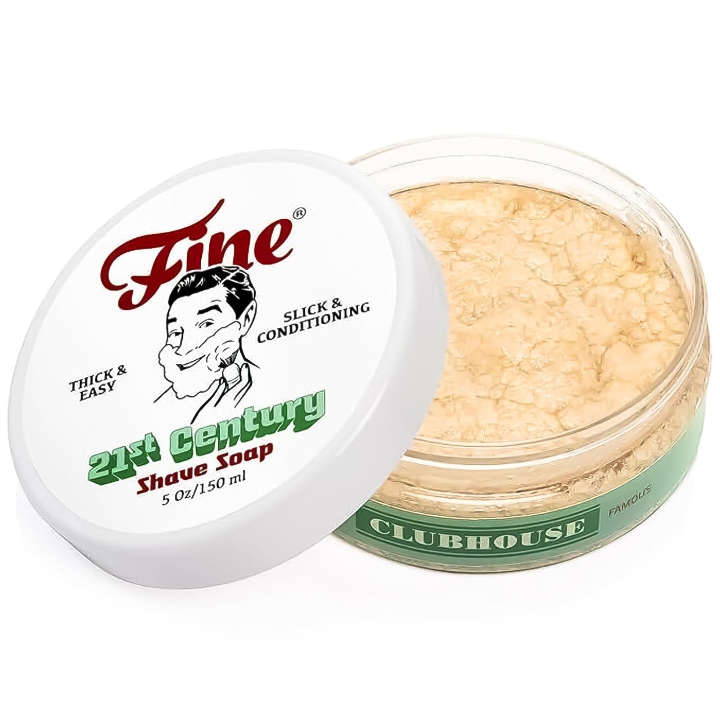 Mr. Fine 21C Men’s Shaving Soap, Builds Thick & Easy Lather, Protects From Razor Burn & Irritation, No Artificial Colors, Made In Italy, 5oz. (150ml) Beauty and Personal Care Fine