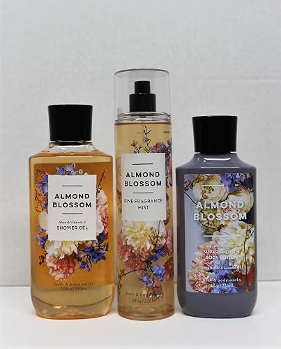 Bath & Body Works - Almond Blossom - Shower Gel, Body Lotion, & Fine Fragrance Mist Daily Trio Summer 2018 Beauty & Personal Care Bath & Body Works