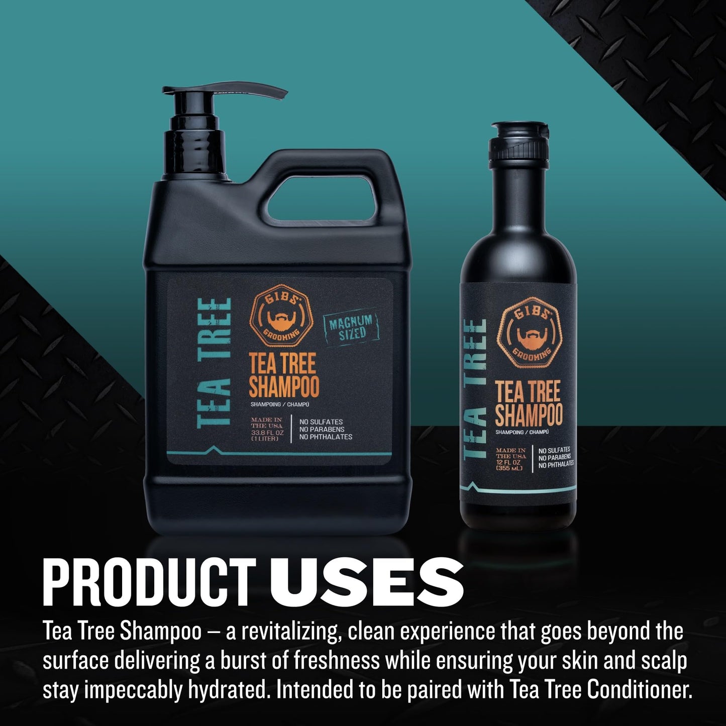 Gibs Grooming Tea Tree Shampoo and Conditioner Combo Box Beauty & Personal Care GIBS