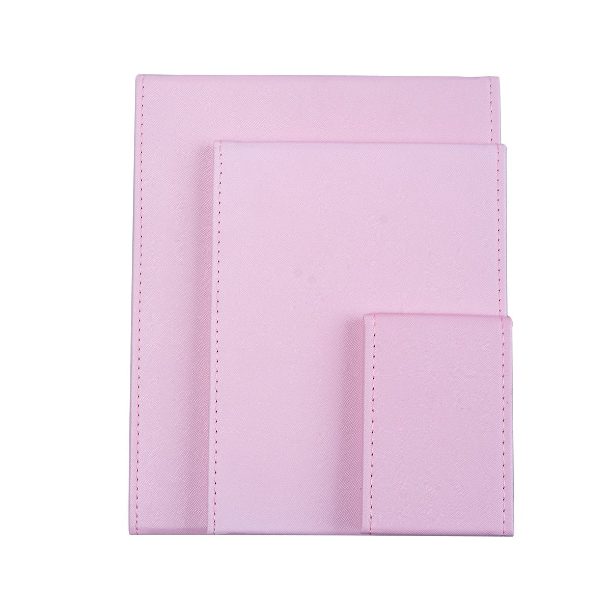 LONGSHENG - SINCE 2001 - Protable PU Leather Mirror Folding Desktop Makeup Mirror with Adjustable Stand for Personal Use,Travelling (L, Pink) Beauty & Personal Care LONGSHENG - SINCE 2001 -