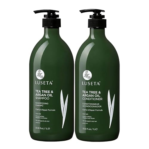 Luseta Tea Tree & Argan Oil Detangling Shampoo & Conditioner Set, 2 x 33.8 Oz Beauty & Personal Care L LUSETA
