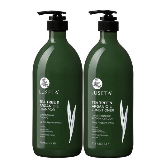 Luseta Tea Tree & Argan Oil Detangling Shampoo & Conditioner Set, 2 x 33.8 Oz Beauty & Personal Care L LUSETA
