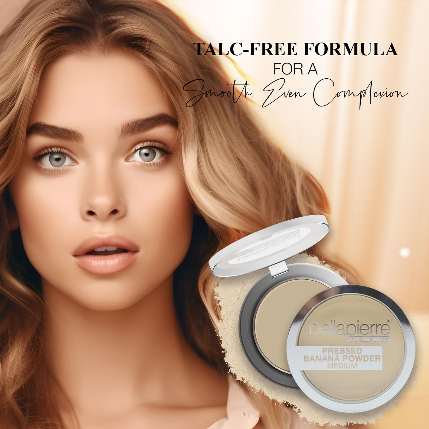 Bellapierre Pressed Banana Setting Powder - Compact Color-Correcting Banana Powder, Matte Translucent Finish, Under-Eye Brightening Baking Powder Beauty & Personal Care bellapierre