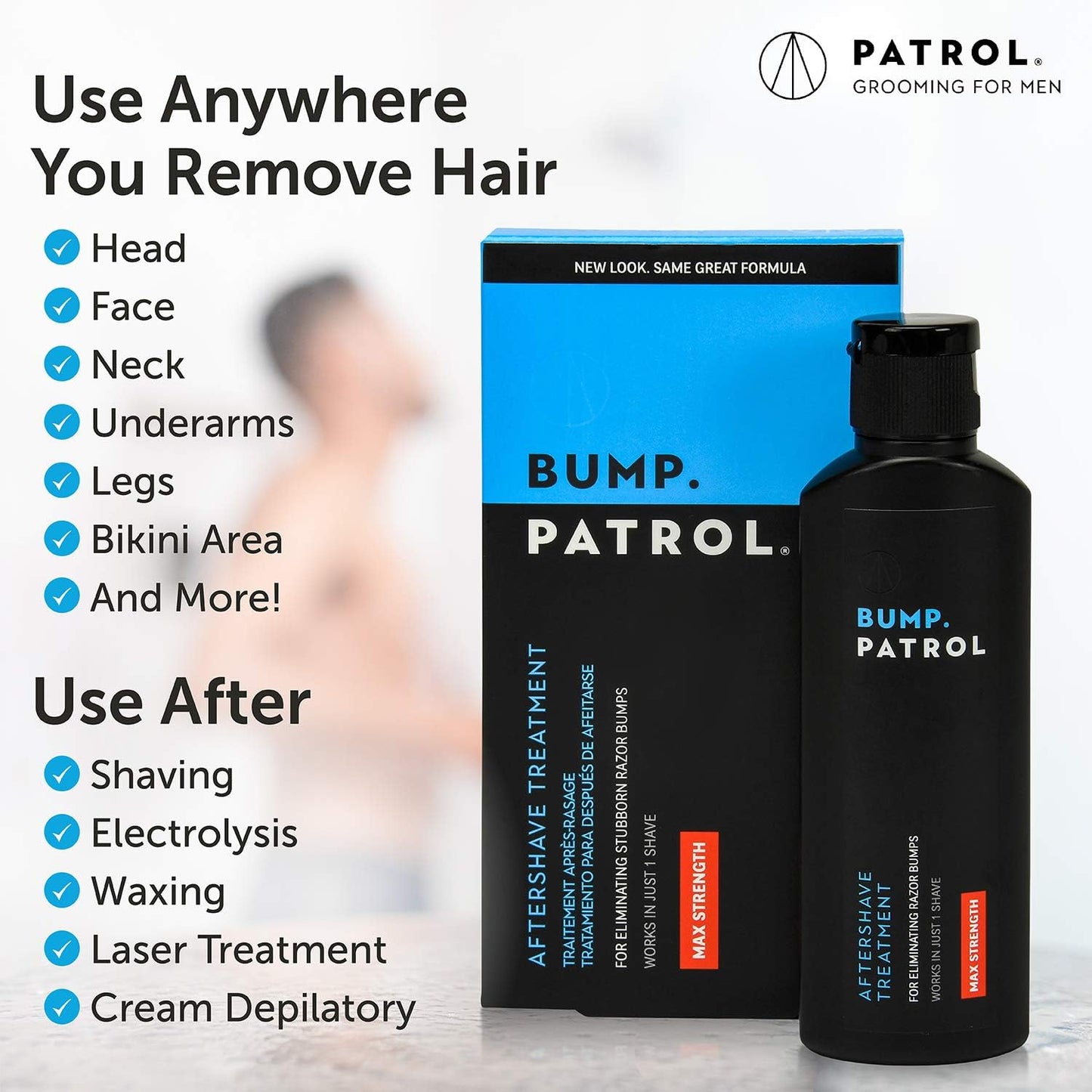 Bump Patrol Maximum Strength Aftershave Formula - After Shave Solution Eliminates Razor Bumps and Ingrown Hairs - 2 Ounces 2 Pack Beauty & Personal Care Bump Patrol