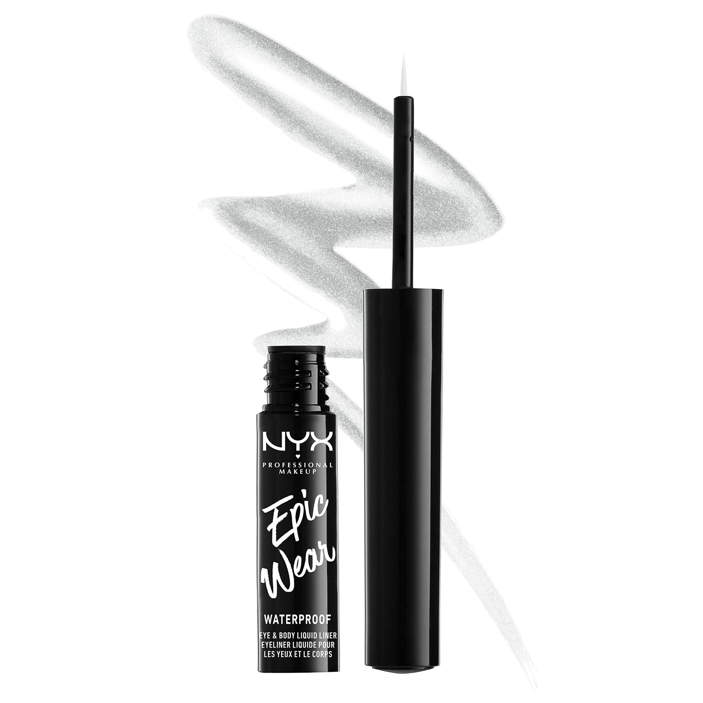 NYX PROFESSIONAL MAKEUP Epic Wear Metallic Liquid Liner, Long-Lasting Waterproof Eyeliner - Silver Metal Beauty & Personal Care NYX PROFESSIONAL MAKEUP