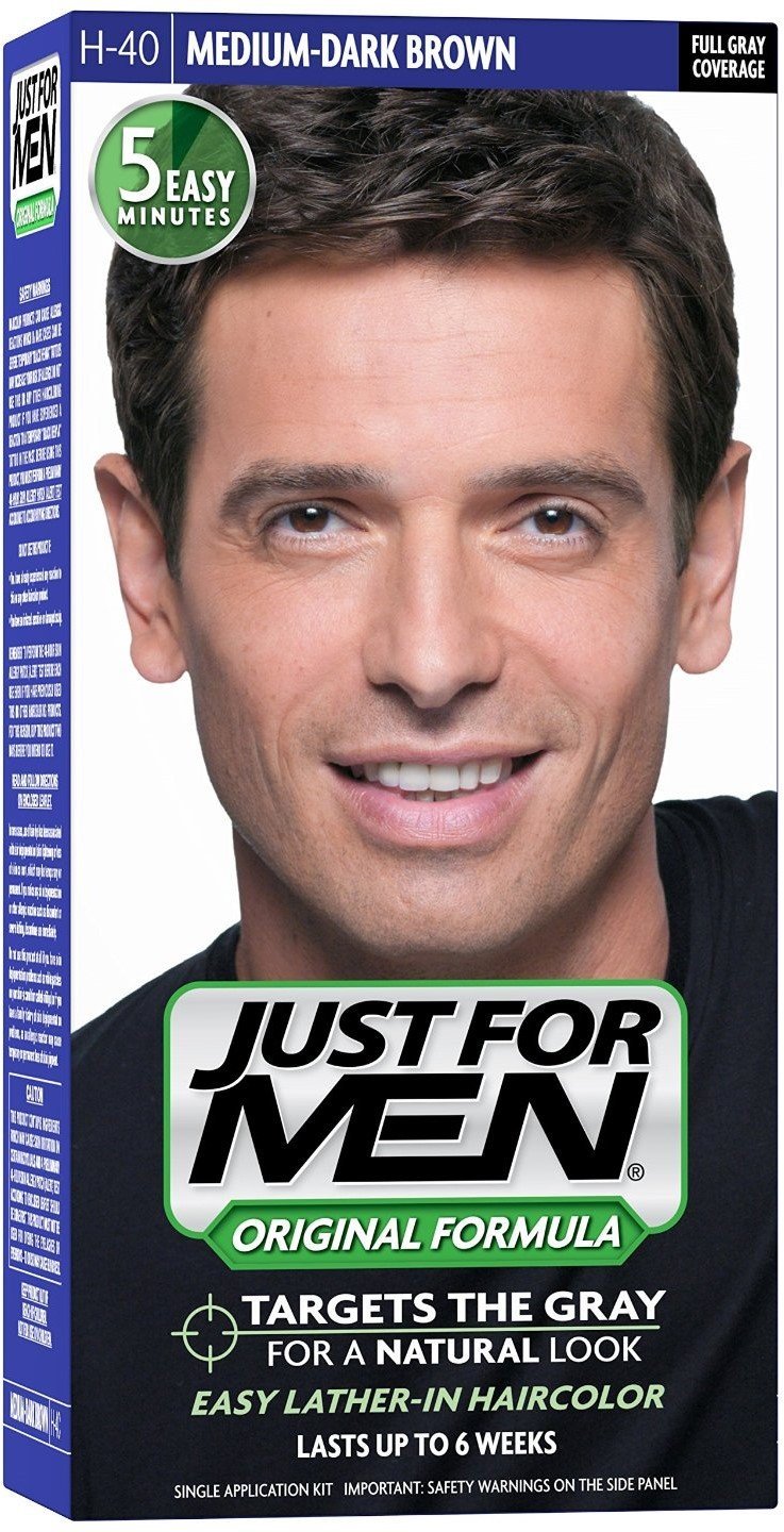 JUST FOR MEN Hair Color H-40 Medium Dark-Brown 1 ea (Pack of 9) Beauty & Personal Care Just for Men