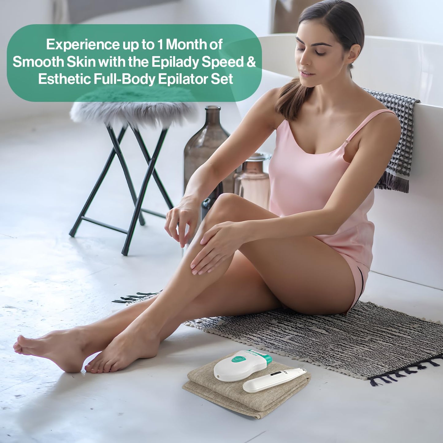 Epilady Face & Body Hair Removal Device Bundle, Speed Corded Electric Epilator for Women with Facial Hair Remover, Epilator for Legs, Arms, Underarms Beauty and Personal Care Epilady