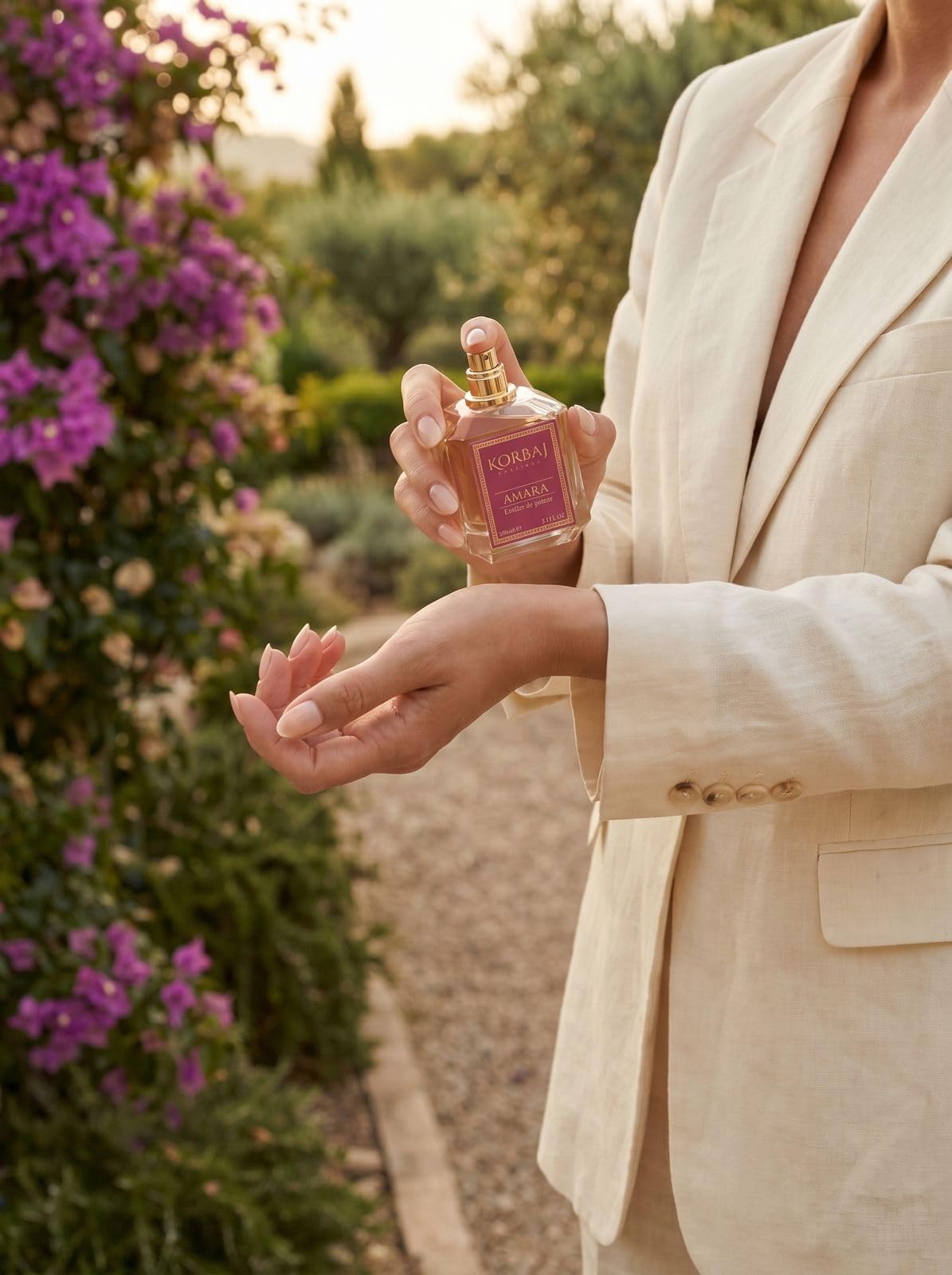 KORBAJ PARFUMS AMARA - Arabian Perfume for Women, Extrait de Parfum with Berry Fruits, Jasmine, Vanilla, Musk & Amber - Long Lasting Luxury Feminine Beauty & Personal Care KORBAJ PARFUMS