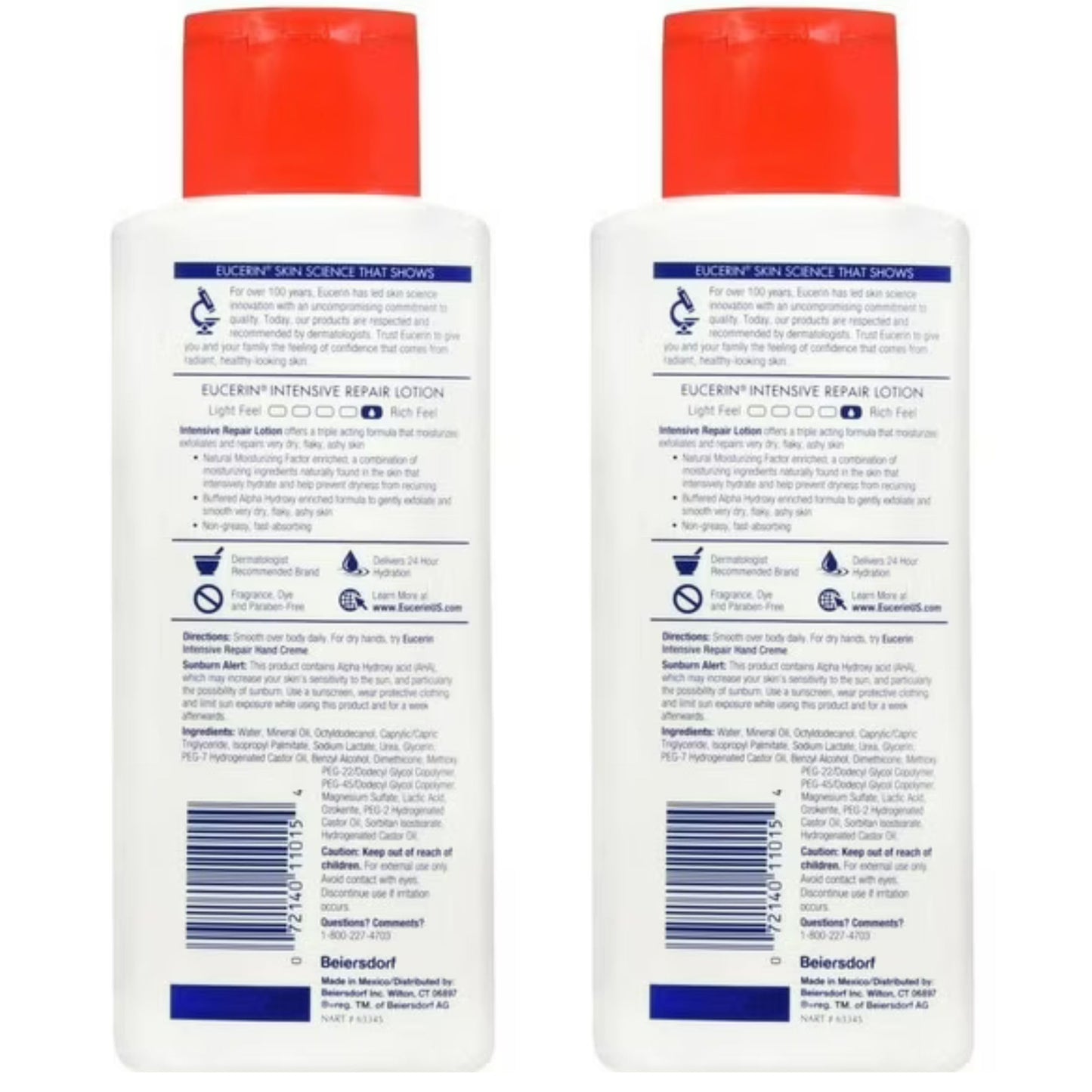 Eucerin Intensive Repair Lotion 8.4 oz (Pack of 2) Beauty & Personal Care Eucerin