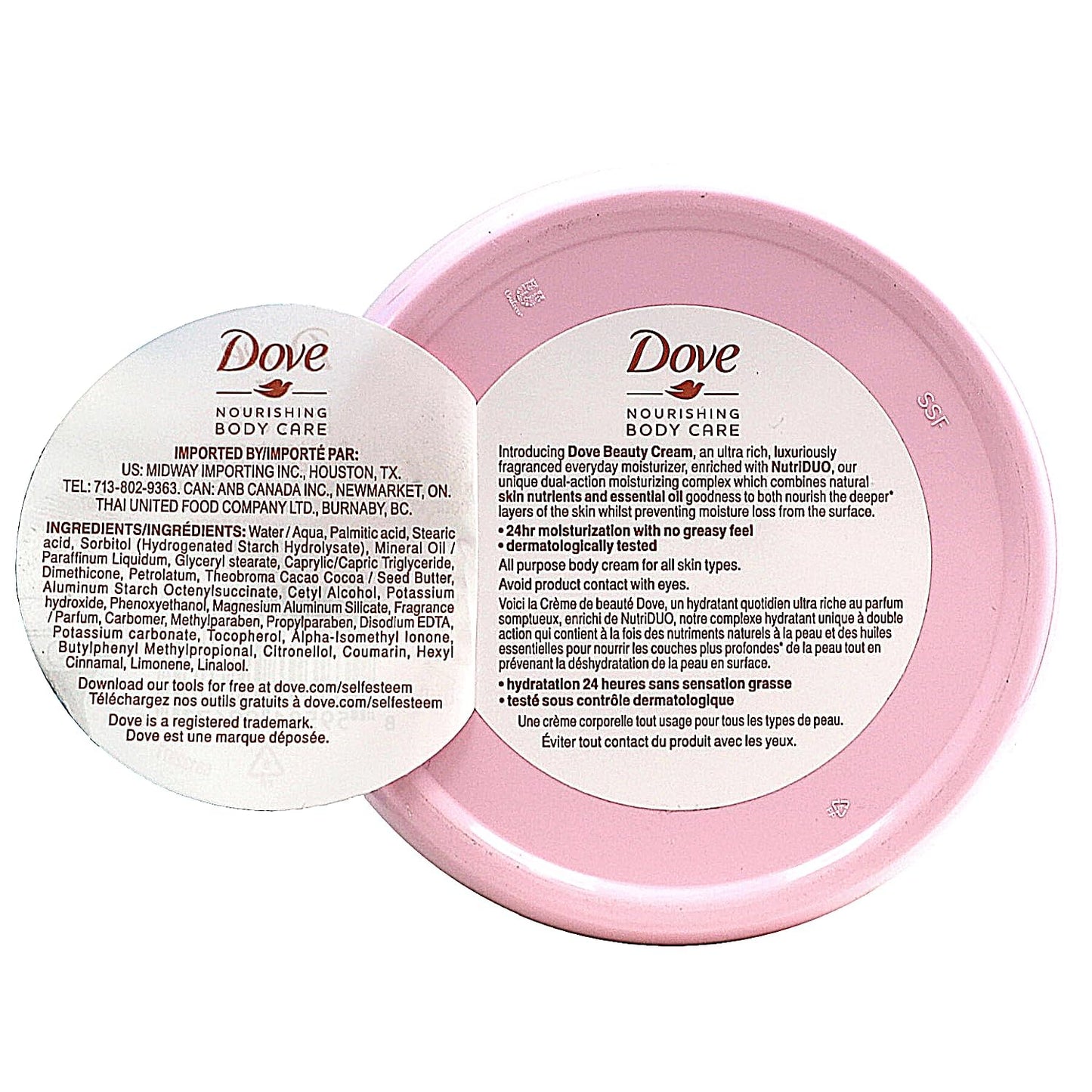 Dove Nourishing Body Care, Face, Hand, and Body Beauty Cream for Normal to Dry Skin Lotion for Women with 24-Hour Moisturization, 4-Pack, 2.53 Oz Each Beauty & Personal Care Dove