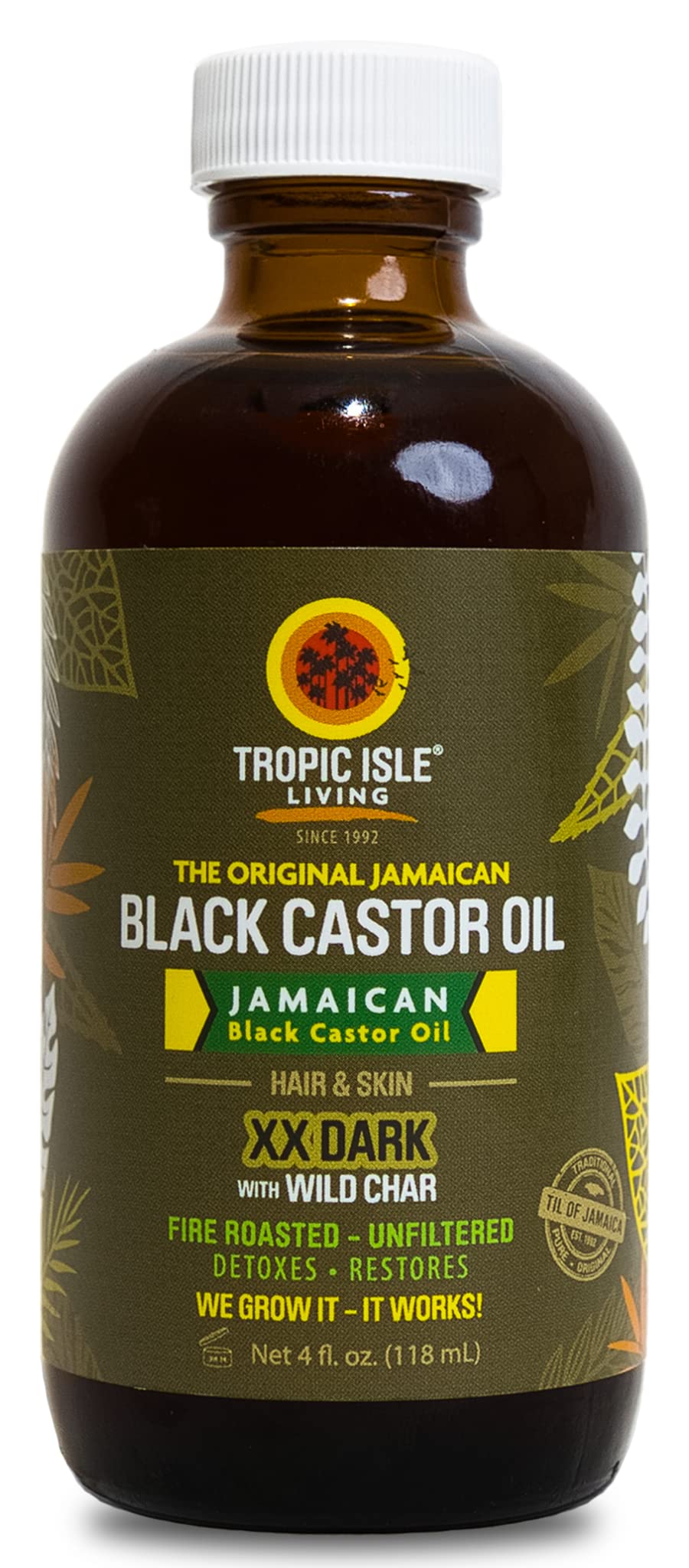 Tropic Isle Living Jamaican Black Castor Oil XX Dark 4 oz - Conditioning Blend for Hair and Scalp Care with a Rich Finish Beauty & Personal Care Tropic Isle Living