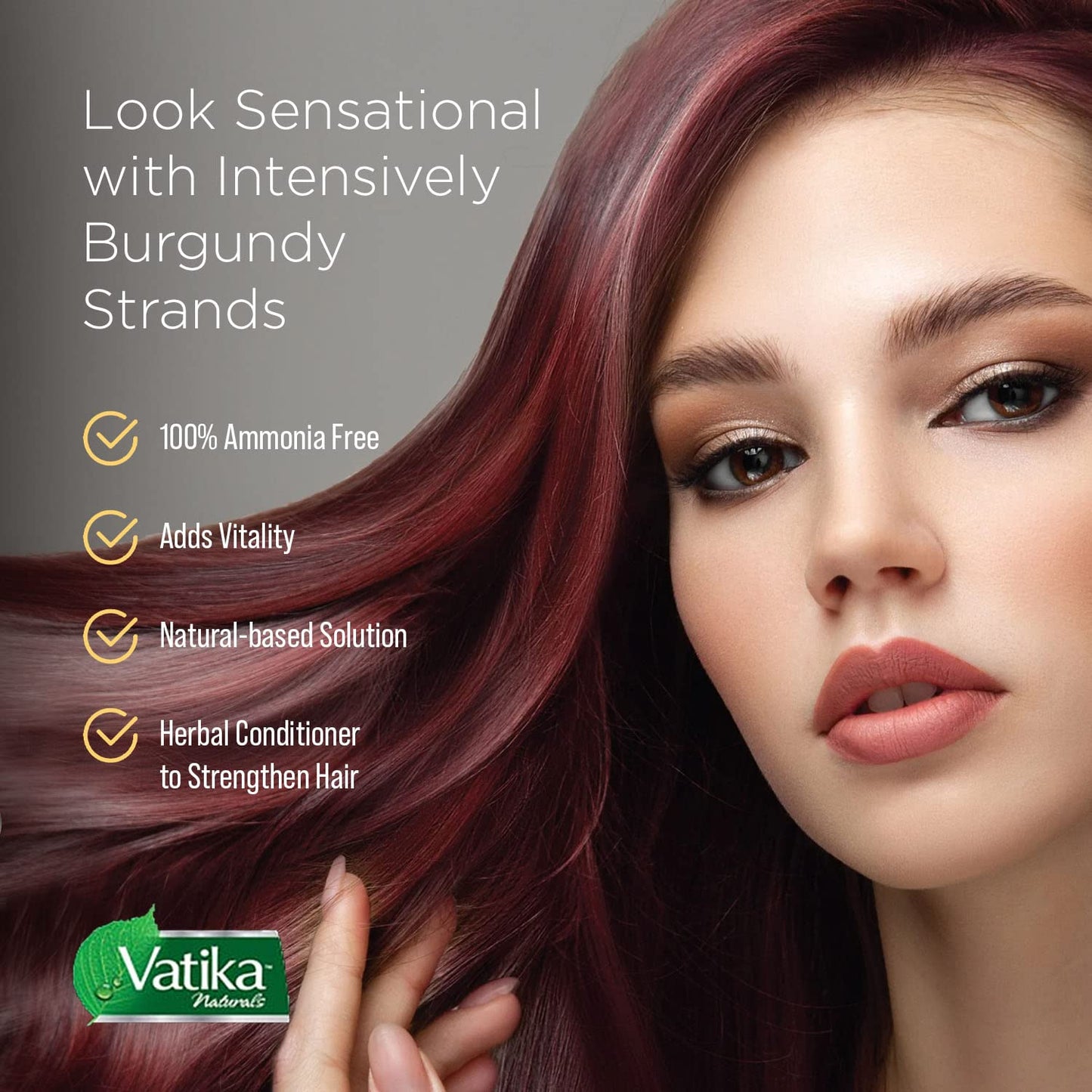 Vatika Naturals Permanent Hair Dye Burgundy, 100% Grey Coverage, Ammonia-Free, for Rich, Long-Lasting Color, No Damage, for Healthy, Vibrant Hair - 6 Beauty & Personal Care Vatika Naturals