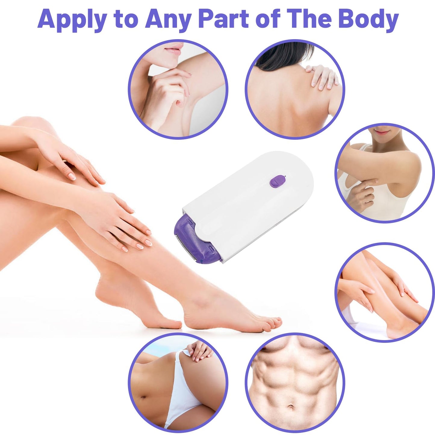 KAILIYA Focusing Silky Smooth Hair Removal Portable Painless Epilator Smooth Touch Hair Remove Applicable to Any Part of Women & Men's Body 1 PCS Beauty and Personal Care KAILIYA