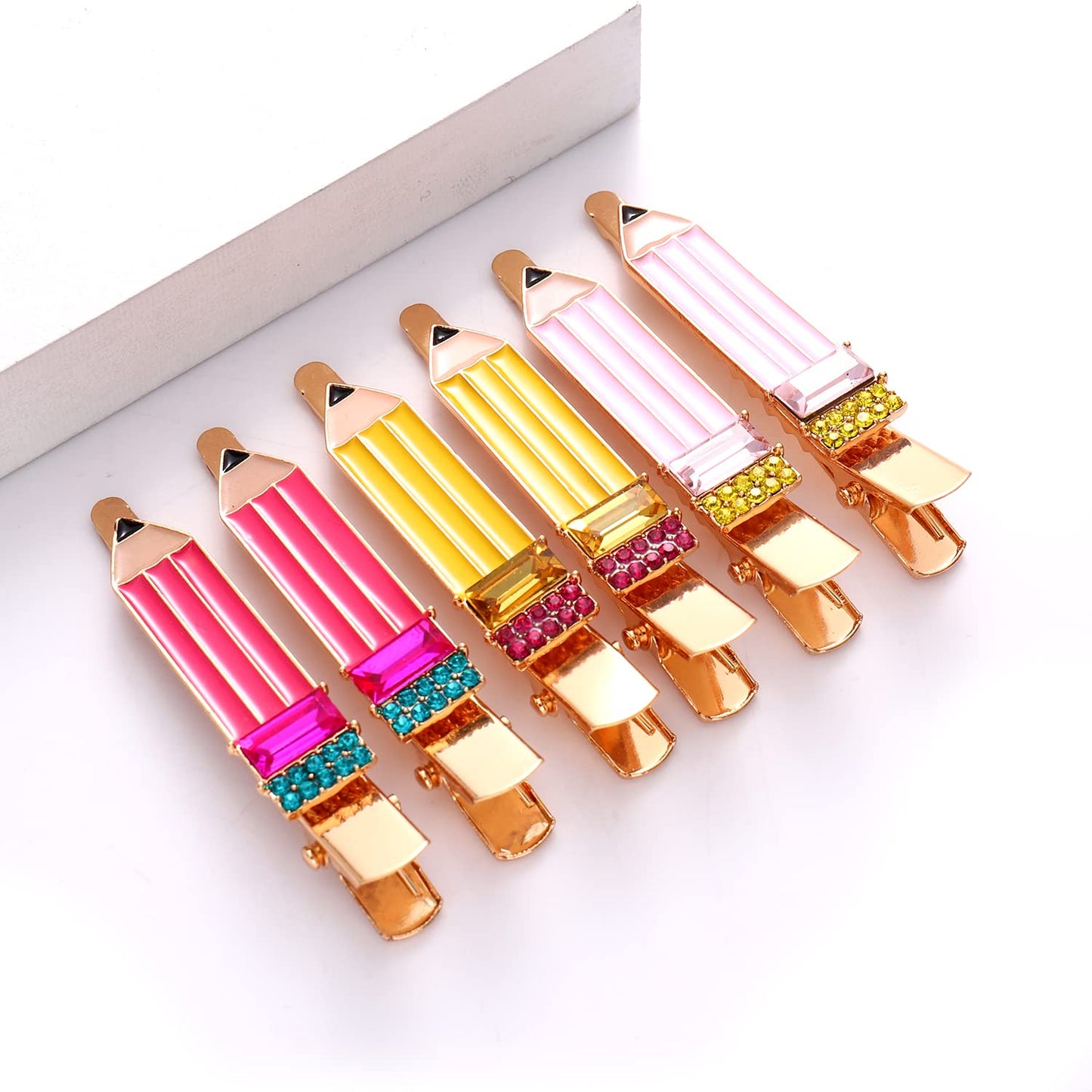 HZEYN Pencil Hair Clip - 6 Pack Teacher Hair Clips Funny Pencil Hair Clips Back To Shool Hair Accessories for Teachers Student Beauty & Personal Care HZEYN