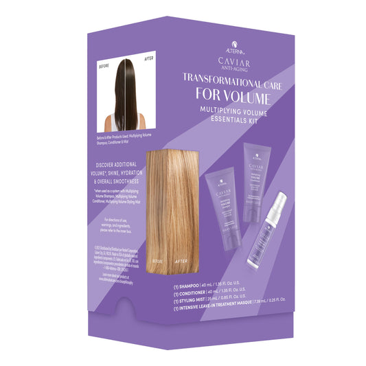 Alterna Haircare CAVIAR Anti-Aging Multiplying Volume Travel Kit - Shampoo, Conditioner, Styling Mist | For Fine, Thin Hair | Light Hold | Sulfate Beauty & Personal Care Alterna