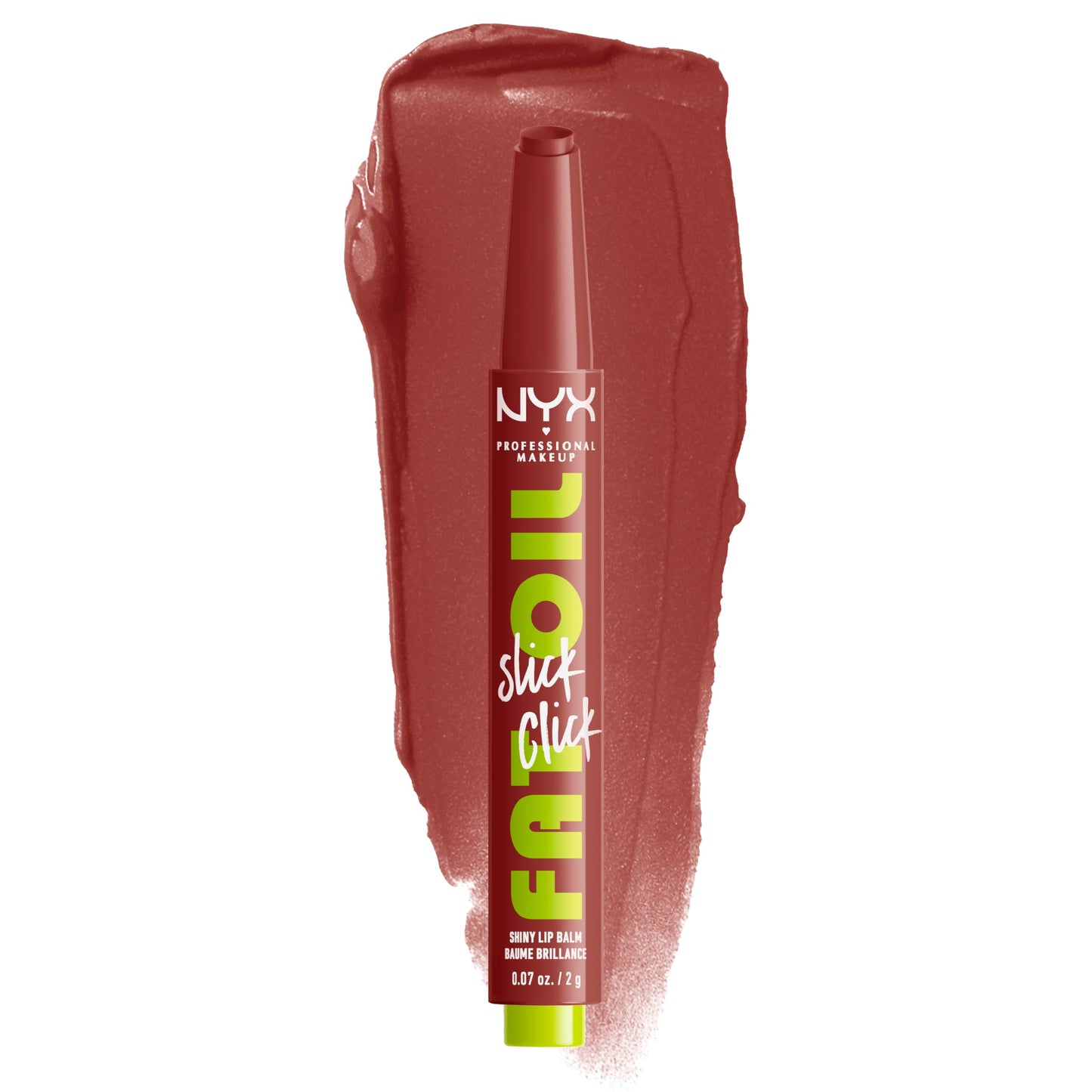 NYX PROFESSIONAL MAKEUP Fat Oil Slick Click, Lightweight, Buildable, Pigmented Vegan Lip Balm - Going Viral Beauty and Personal Care NYX PROFESSIONAL MAKEUP