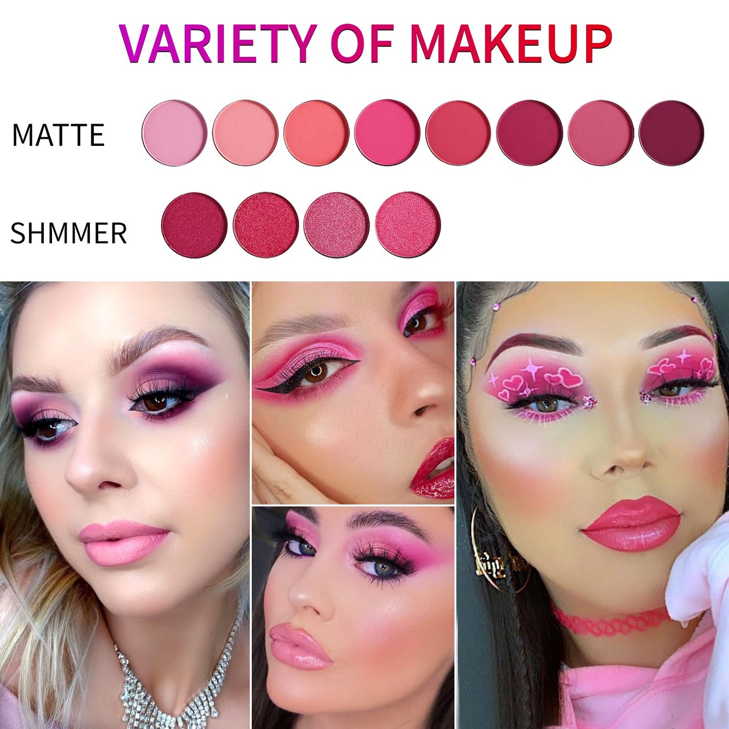 Pink Eyeshadow Palette,12 Colors Peach Matte & Shimmer Highly Pigmented Pink Mini Makeup Eyeshadow Pallet, Warm Natural Blendable Long Lasting Beauty & Personal Care BEUSELF