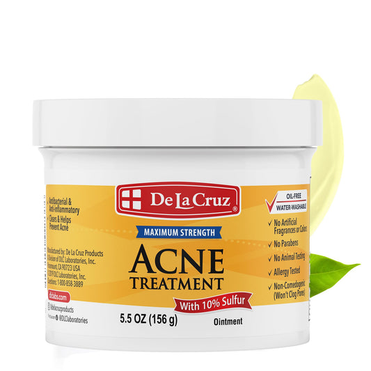 De La Cruz Sulfur Ointment - Cystic Acne Treatment for Face and Body - Daily 10 Min Spot Treatment Mask - Safe and Effective Game Changing Hormonal Beauty and Personal Care De La Cruz Default Title