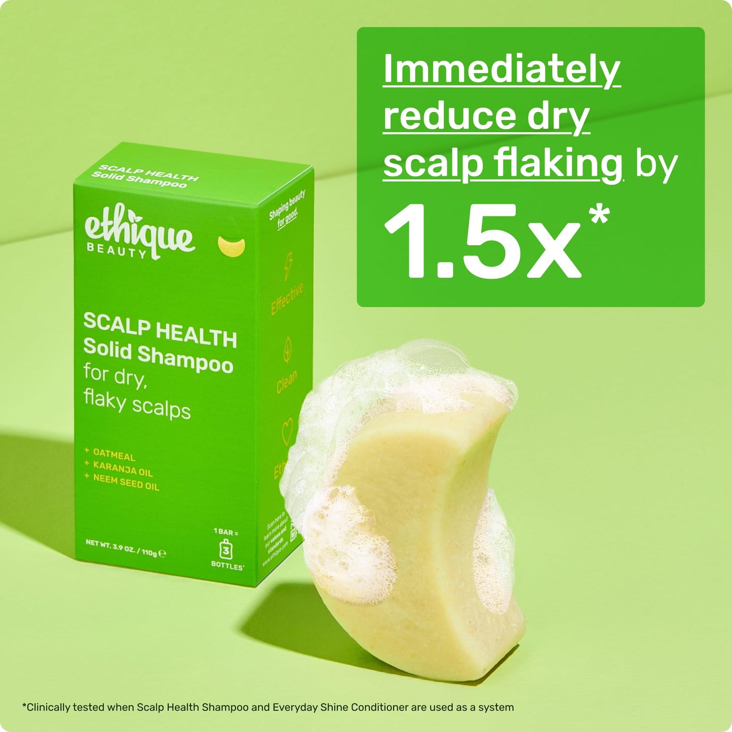 Ethique Beauty Scalp Health Shampoo & Conditioner Bar Set for Dry, Flakey, & Itchy Scalps with Oatmeal - Plastic-Free, Vegan, Cruelty-Free - 2 Pack Beauty & Personal Care Ethique