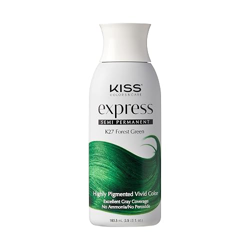 Kiss Express Semi-Permanent Hair Color - Vivid, Highly Pigmented Dye for Vibrant Hair, Gentle Formula, Gray Coverage, pH Balanced,23 Intermixable Beauty & Personal Care KISS