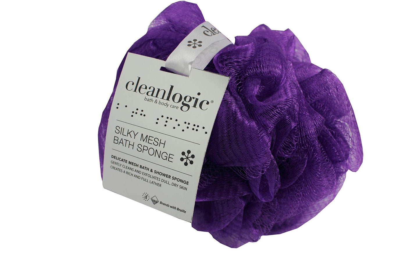 Clean Logic Silky Mesh Bath & Shower Sponge Beauty & Personal Care Cleanlogic