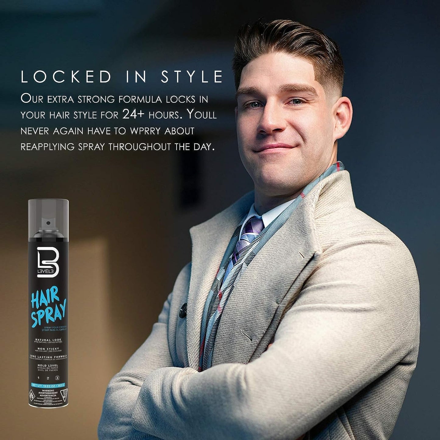 L3 Level 3 Hair Spray - Long Lasting and Strong Hold - Great for Men and Women - Level Three - Suitable for All Hair Types Beauty & Personal Care L3